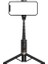 Q12 Siyah Xaiomi Selfie Çubuğu Tripod Kamera Tutacağı Telefon Insta 360 Selfie Çubuğu Teleskopik Kutup Kablosuz Bluetooth Selfie Çubuğu Dolgu Işığı (Yurt Dışından) 1