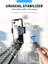 Q08 Siyah El Gimbal Akıllı Telefon Bluetooth El Sabitleyici Tripod ile Selfie Sopa Akıllı Telefon Xiaomi iPhone Için Katlanır Gimbal (Yurt Dışından) 3