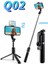 Q02 Siyah Kaıqısj Q02 1030MM Genişletilmiş Versiyon Bluetooth Selfie Çubuğu Monopod Mini Tripod Deklanşör Uzaktan Kumanda ile Ios Android Telefon Için (Yurt Dışından) 2