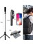 Siyah 3 In 1 Telefon Tutucu Bluetooth Uzaktan Kumanda Selfie Sopa Ayna Akıllı Telefon Braketi ile Mobil Tripod Canlı Akış Monopod (Yurt Dışından) 3