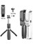 Siyah Taşınabilir 3 In 1 Selfie Çubuğu Kablosuz Cep Telefon Tripodu Uzaktan Kumanda L02 Selfie Çubuğu 360 Rotasyon Mini Seyahat Tripod (Yurt Dışından) 2