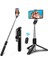 Q02 Siyah Ruzsj Q02 1030MM Selfie Çubuğu Tripod, Kablosuz Uzaktan Kumandalı, Mini Uzatılabilir 4'ü 1 Arada Selfie Çubuğu 360° Döndürme Telefon Standı Tutucu (Yurt Dışından) 1