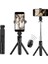Siyah Q02S Kablosuz Bluetooth Selfie Çubuğu Katlanabilir Mini Tripod Sabitleyici LED Dolgu Işığı Deklanşör Uzaktan Kumanda Ios Android Için (Yurt Dışından) 1