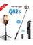Siyah Q02S Kablosuz Bluetooth Selfie Çubuğu Katlanabilir Mini Tripod Sabitleyici LED Dolgu Işığı Deklanşör Uzaktan Kumanda Ios Android Için (Yurt Dışından) 2