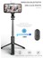 Siyah Q02S Kablosuz Bluetooth Selfie Çubuğu Katlanabilir Mini Tripod Sabitleyici LED Dolgu Işığı Deklanşör Uzaktan Kumanda Ios Android Için (Yurt Dışından) 3
