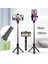 Siyah 76 cm 100 cm Alüminyum Alaşımlı Selfie Çubuğu Tripod iPhone 12 Samsung Huawei Xiaomi Kamera Selfie Deklanşör Monopod (Yurt Dışından) 2