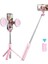 Pembe Çift Işıklar 4in1 Kablosuz Bluetooth Selfie Sopa Tripod LED Halka Işık ile Selfie Uzatılabilir Monopod Standı iPhone Androis Xiaomi Gt (Yurt Dışından) 1