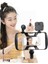 Tek Işık Selfie Çubuk Tripod 4 In 1 Fotoğraf Tripod Standı Seti Geri Çekilebilir Klip Tripod Mikrofon ile Standı Dolgu Işığı Kadın Seyahat Fotoğraf (Yurt Dışından) 2