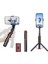 Siyah Taşınabilir Sabitleyici Selfie Sopa Tripod 360 Derece Dönme Bluetooth Selfie Uzaktan Kumanda iPhone Android Için Uzatılabilir (Yurt Dışından) 2