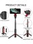 Siyah Taşınabilir Sabitleyici Selfie Sopa Tripod 360 Derece Dönme Bluetooth Selfie Uzaktan Kumanda iPhone Android Için Uzatılabilir (Yurt Dışından) 3