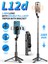 Selfie Çubuğu Tripod 2023 Yeni L12D Katlanabilir Kablosuz Bluetooth Selfie Çubuğu Tripod Uzaktan Deklanşör Dolgu Işığı Alüminyum Alaşımlı Selfie Çubuğu (Yurt Dışından) 2
