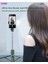 Siyah Sanyk Vlogging Selfie Çubuğu 1.67 M Ultra Uzun Bluetooth Selfie Çubuğu Cep Telefonu Tripod Dolgu Işığı ile Vlog Canlı Video Için (Yurt Dışından) 3