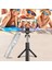 B Bluetooth Selfie Çubuğu 360 Derece Mini Tripod Uzatılabilir Monopod Ios Android Telefon Kamera Için Dolgu Işığı ile Uzaktan Deklanşör (Yurt Dışından) 3