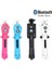 Kırmızı Evrensel Android/ıos Telefon Katlanır Uzatılabilir Çubuk Tripod + Klip Selfie Selfie Denetleyici Seti Uzaktan Otomatik Çubuk Tutucu + Bluetooth (Yurt Dışından) 2