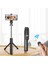 iPhone 12 Samsung Xiaomi Huawei Monopod Selfie Deklanşörü Için Siyah Evrensel Bluetooth Selfie Çubuğu Tripod (Yurt Dışından) 3