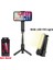 Siyah No Box Belk Kablosuz Bluetooth Selfie Çubuğu Tripod El Gimbal Sabitleyici, Ios Android Için Dolgu Işığı Deklanşör ile (Yurt Dışından) 1