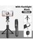 Siyah Işık 100CM Selfie Çubuğu LED Işıklı Tripod iPhone Android Telefon Mobil Cep Tutucu Standı Akıllı Telefon Monopod Bluetooth Teleskopik Pau (Yurt Dışından) 1