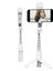 Beyaz Selfie Çubuğu Tripod Taşınabilir Alüminyum Alaşımlı Selfie Çubukları Q10S Dolgu Işığı Selfie Sopa Hafif Kompakt Kablosuz Telefon (Yurt Dışından) 2