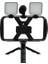 Çift Işıklar 4 In 1 Fotoğraf Tripod Standı Seti Selfie Çubuk Tripod Işık ve Mikrofon ile Tavşan Kafesi Sabitleyici Cep Telefonu Tutucu Klip (Yurt Dışından) 1