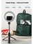 Siyah Bluetooth Selfie Çubukları LED Halka Işık Katlanabilir Tripod Standı 6 Inç Selfie Çubukları Video Canlı Makyaj Fotoğrafçılığı Işık Kablosuz (Yurt Dışından) 5