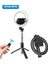 Q02S Beyaz Onvian 4 In 1 Selfie Çubuğu LED Halka Işık Kablosuz Bluetooth Selfie Çubuğu Mini Tripodlar El Uzatılabilir Uzaktan Kumanda ile (Yurt Dışından) 2