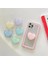 B Kore 3D Cam Şeffaf Epoksi Kristal Top Kalp Griptok Braketi iPhone 11 13 Pro Max Moblie Telefon Kılıfı Standı Kavrama Tok (Yurt Dışından) 2