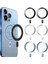 1 Adet Siyah 3 Adet Metal Etiket IPhone 14 13 12 Pro Max Için Magsafe Için Güçlü Manyetik Mag Kapak IPhone 11 Için Kablosuz Şarj Mıknatısı (Yurt Dışından) 5