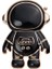 Siyah 3D Spaceman Telefon Tutucu Standı Stereo Astronot Galvanik Braketi Desteği iPhone Samsung Xiaomi Katlanabilir Kickstand (Yurt Dışından) 1