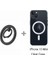 56A-BLK-IP13 iPhone 13 12 Için Mini Manyetik Telefon Zil Tutucu Magsafe Aksesuarları Ayarlanabilir Parmak Yüzük Tutma Yeri ve Mıknatıs Kılıfla Uyumlu Stand (Yurt Dışından) 1