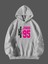 Gri Ön Black Pink Jısoobaskılı Oversize Sweatshirt 1