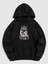 Siyah Ön Gamer Cat Baskılı Oversize Sweatshirt 1