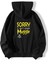 Siyah Arka Sorry Mug Baskılı Oversize Sweatshirt 1