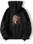 Siyah Sırt Jujutsu Kaisen Anime Baskılı Oversize Sweatshirt 1