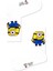 Minions Stuart Beyaz Atletik Çorap 1