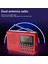 Kırmızı Fm/am/sw El Mp3 Çalar Çift Anten Tam Bant Yaşlı Radyo LED Dijital Ekran 2.1 Kanal Desteği USB Stick/tf Kart (Yurt Dışından) 2