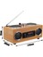 Ahşap Retro Vintage Radyo Süper Bas Fm Radyo Bambu Multimedya Hoparlör Klasik Alıcı USB Mp3 Çalar Uzaktan Kumanda (Yurt Dışından) 2