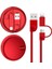 Renkli Kırmızı Oatsbasf 2 In 1 USB Mikro iPhone 13 12 11 Pro Max Android Samsung Xiaomi Geri Çekilebilir Kablo Taşınabilir Hızlı Şarj Veri Hattı (Yurt Dışından) 3