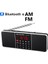Siyah Dijital Taşınabilir Radyo Am Fm Bluetooth Hoparlör Stereo Mp3 Çalar Tf Sd Kart USB Sürücüsü Handsfree Çağrı Şarj Edilebilir Hoparlörler (Yurt Dışından) 1