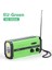 Ab Açık Yeşil Am/fm/wb Acil Durum Radyosu El Krankı Güneş Enerjili USB Şarjı Çok Fonksiyonlu Hava Durumu Radyosu LED El Feneri Güneş Enerjili Hava Durumu Radyosu Sos Alarmı (Yurt Dışından) 2