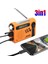 Gri Güneş El Krank Radyo Taşınabilir Am/fm/sw Hava Acil Durum Radyosu ile 2000 Mah Güç Bankası Telefon Şarj Cihazı Kamp Için El Feneri (Yurt Dışından) 2