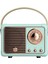 Pembe Mini Kablosuz Retro Bluetooth Hoparlör Vintage Fm Radyo Taşınabilir USB Arayüzü Klasik Dekorasyon Hoparlörler Seyahat Müzik Çalar (Yurt Dışından) 4