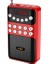 Kırmızı Taşınabilir Mini Radyo Fm Alıcısı Kablosuz Bluetooth Hoparlör Tf Mp3 Çalar 3.5mm Jack Desteği Kayıt 18650 Şarj Edilebilir (Yurt Dışından) 1
