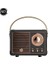 Siyah Mini Kablosuz Retro Bluetooth Hoparlör Vintage Fm Radyo Taşınabilir USB Arayüzü Klasik Dekorasyon Hoparlörler Seyahat Müzik Çalar (Yurt Dışından) 1