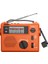 Turuncu Taşınabilir Elle Kranklanan Radyo, Am/fm/sw Çok Bantlı Radyo, U Disk Tf Kart Mp3 Çalar, Dış Mekan Acil Durum LED El Feneri (Yurt Dışından) 1