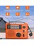 Turuncu Taşınabilir Elle Kranklanan Radyo, Am/fm/sw Çok Bantlı Radyo, U Disk Tf Kart Mp3 Çalar, Dış Mekan Acil Durum LED El Feneri (Yurt Dışından) 2