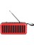 Kırmızı Fm Güneş Radyosu Taşınabilir Bluetooth Uyumlu Radyo Kablosuz Stereo Hoparlör Radyo Desteği Tf Kart USB LED El Feneri ile (Yurt Dışından) 1