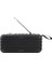 Siyah Yüksek Hassasiyetli Acil Durum Radyo Usb/tf/aux/fm Kablosuz Bluetooth Hoparlör Güneş Enerjisi Flaş Işığı Tarafından Şarj Taşınabilir Radyo (Yurt Dışından) 1
