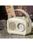 Beyaz Retro Fm Radyo Taşınabilir Radyo Alıcısı Mini Bluetooth Bas Hoparlör Mini Açık Ses Kutusu Mp3 Çalar Desteği Usb/tf Kart Oynatma (Yurt Dışından) 1