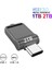 Gümüş 1 Tb Metal USB 3.0 2 Tb Kalem Sürücü USB C Bağlantı Noktası Yüksek Hızlı 1 Tb U Disk Mini Su Geçirmez Flash Sürücü 2 Tb Telefon Pc MacBook Için Bellek Çubuğu (Yurt Dışından) 2