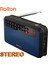 Altın ROLTONT60 Mp3 Çalar Mini Taşınabilir Ses Hoparlörleri LED Ekran Desteği Tf Kartı ile 2.1 Fm Radyo Müzik Çalma Yüksek LED El Feneri (Yurt Dışından) 2